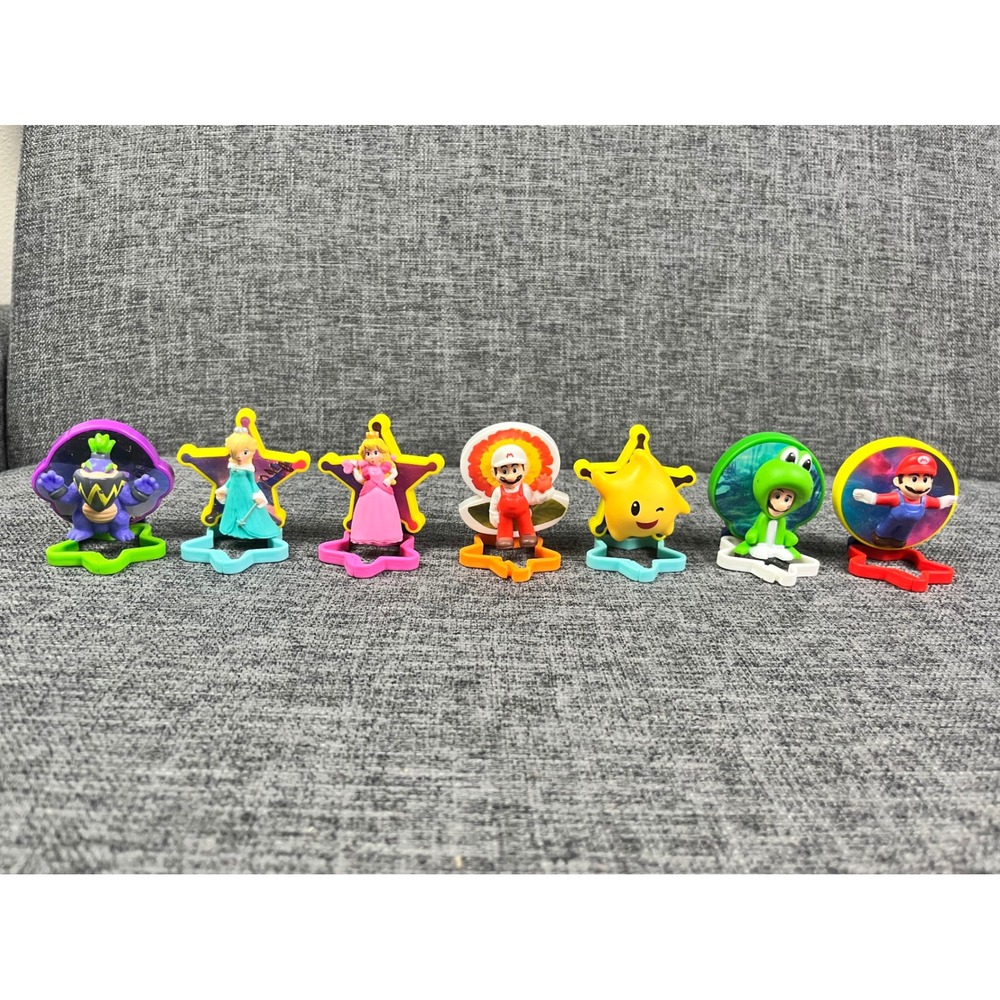 Nintendo Super Mario Galaxy 2026 McDonald's Character Figure Set LOT OF 7